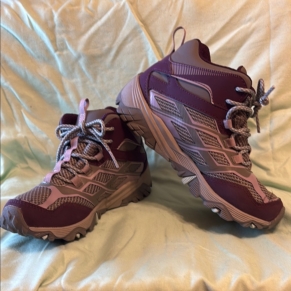 Kids' Merrell Moab FST Mid Waterproof Charcoal / Nirvana